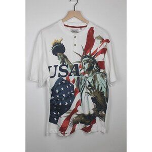 American Legacy Men Shirts Size L Statue of Liberty USA Patriotic Short Sleeve